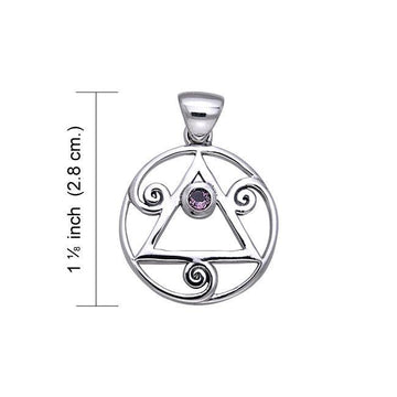 Elegant AA Symbol Silver Pendant TPD269 - Jewelry